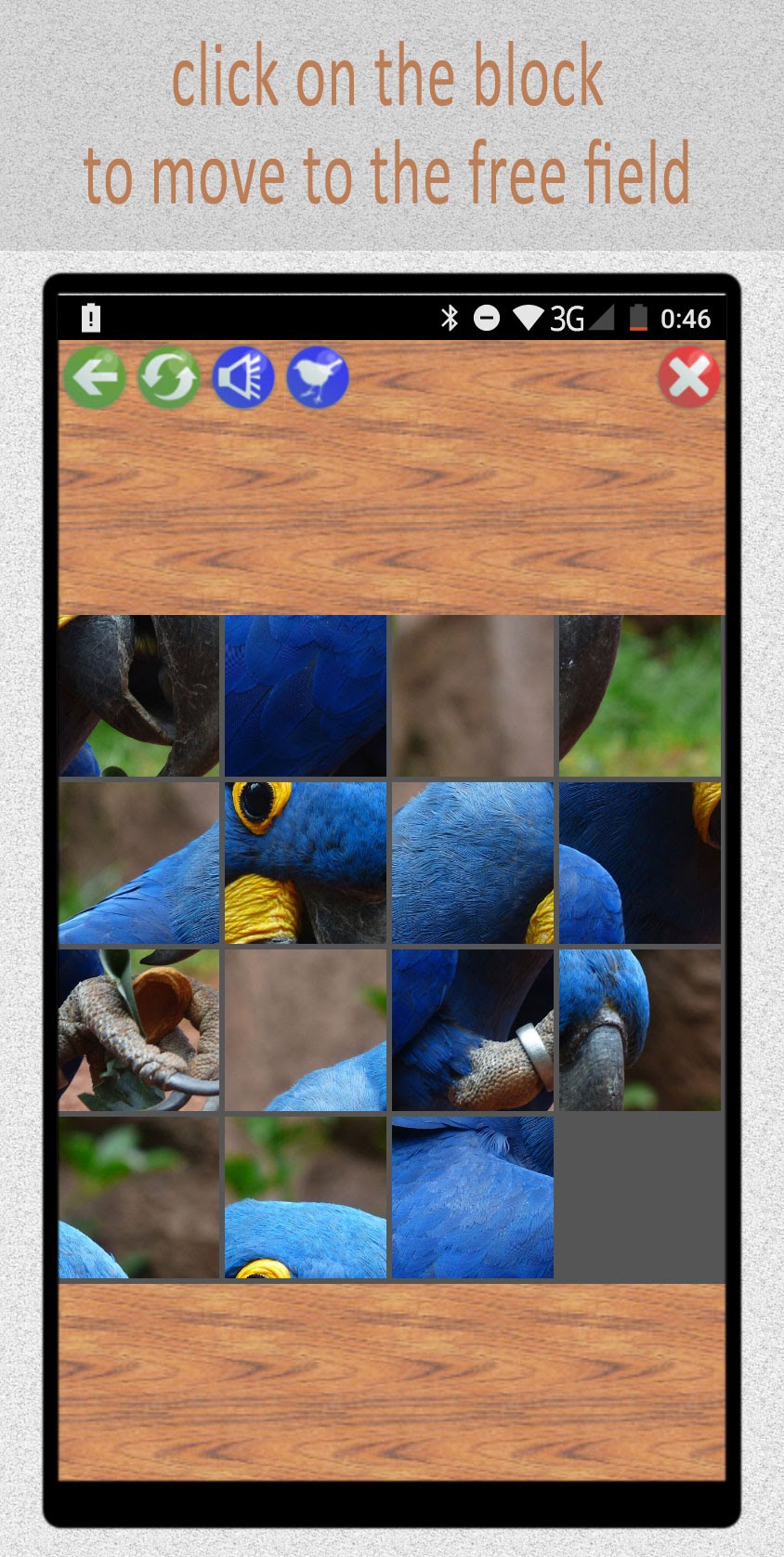 Скриншот 2 программы 15:Birds Puzzle