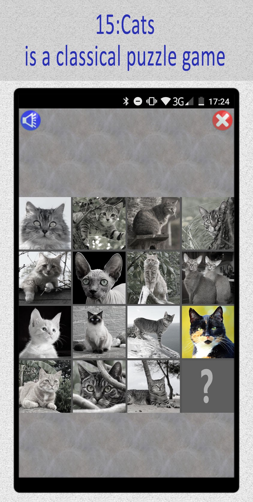 Скриншот 2 программы 15:Cats Puzzle
