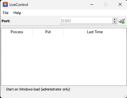 Скриншот 1 программы LiveControl